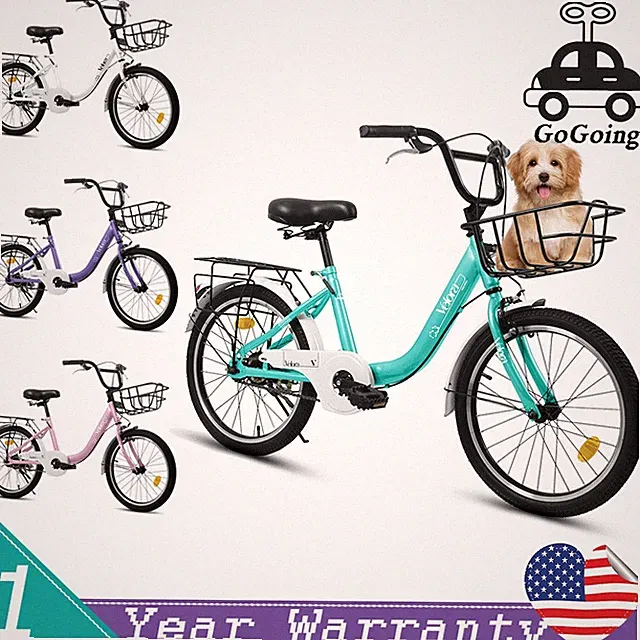 20“ Kids Bike Bicycle with Coaster Brake & V-Brake 1-Speed for Boys & Girls