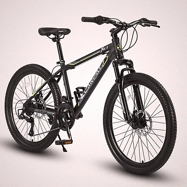 2025 24 Inch Shimano 21 Speed Steel Frame Mountain Bike with Daul Disc Brakes US