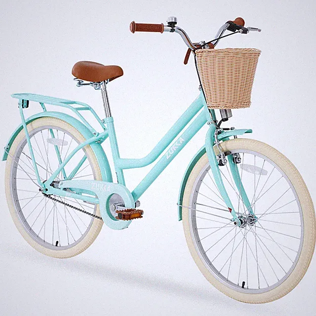 24inch Kid Bike Steel Frame w/Basket for 10+Years Old Girls Bike Multiple Colors
