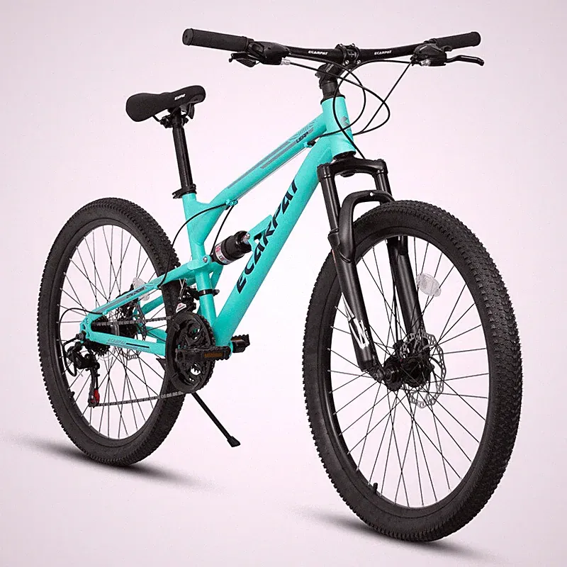 26" Mountain Bike 21-Speed Steel Frame with Dual Disc Brake for Men Women MTB