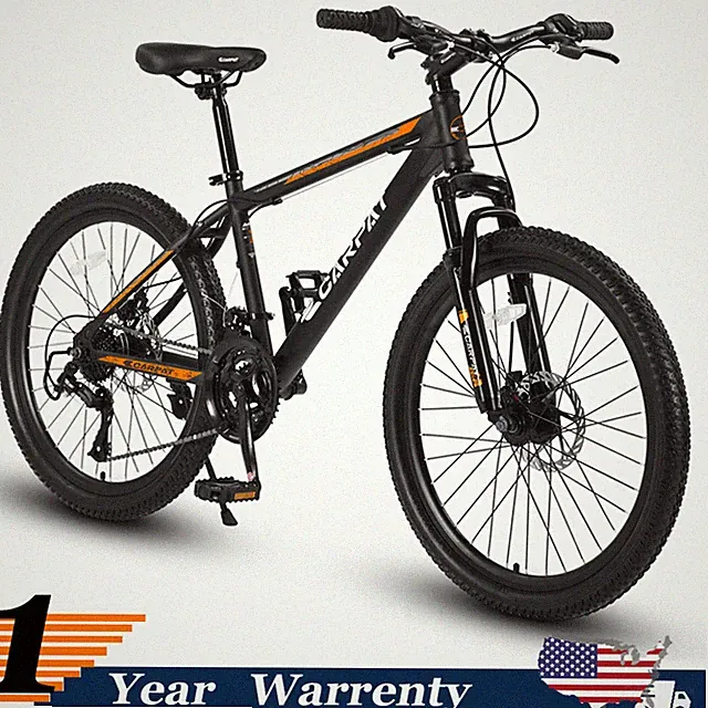 26" Mountain Bike 21 Speeds with Mechanical Disc Brakes MTB Mountain Bicycle