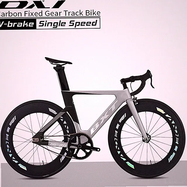 BXT Carbon Track Bike Fixed Gear SHIMANO SORA BR-3000 V/Rim Brake 88mm Wheels