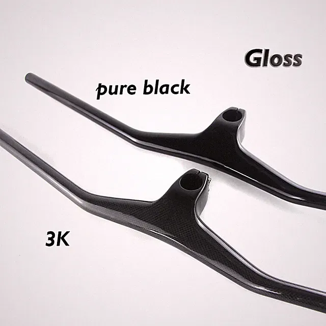 MTB Bicycle Carbon Fiber One-Shaped Integrated Handlebar with Stem -17 Degree