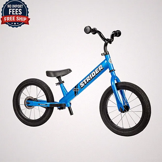 Strideɾ 14x Classic Balance Bike for Kids 3-6 Years, Awesome Blue - FREESHIP US