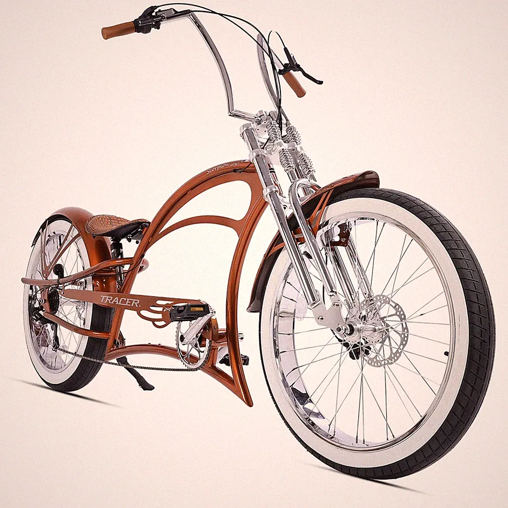 Tracer Scorpion 26'' Lowrider Cruiser Bike 7-Speed Disc Brake Fat Tires for Men