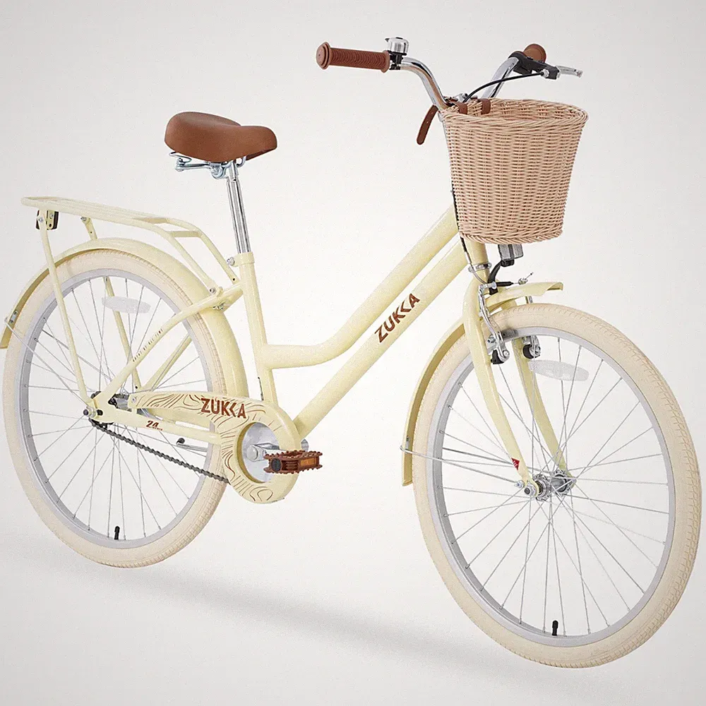 ZUKKA 24 - inch Girls' Bicycle with Sturdy Steel Frame - Yellow Color Option